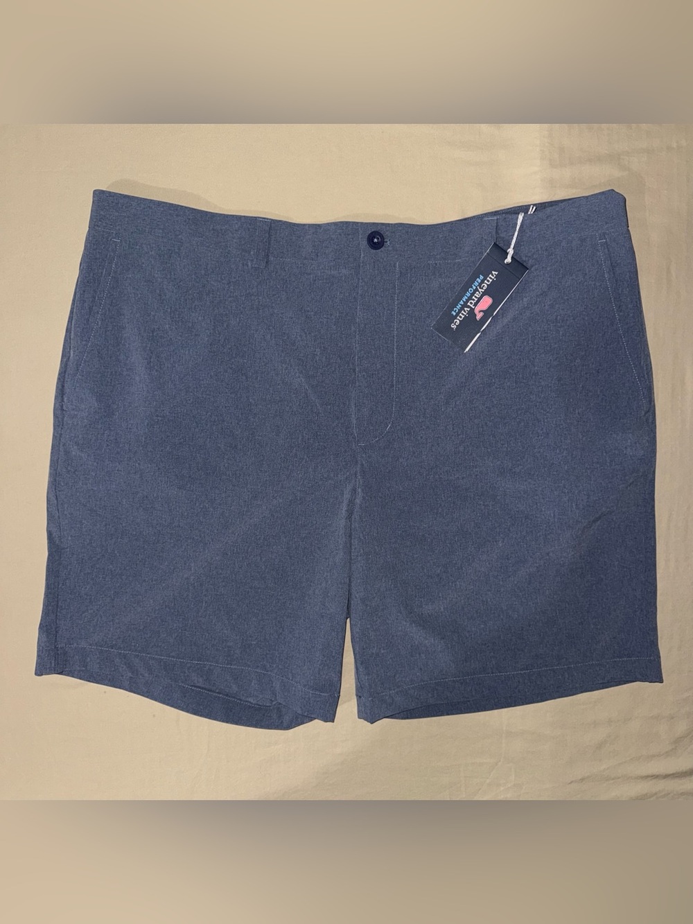 Vineyard Vines Performance Breaker Shorts 8โ Deep Bay Blue Size 42 NWT